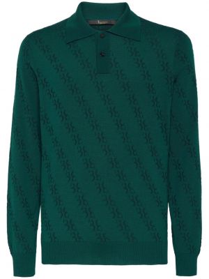 Šilkinis vilnonis polo marškinėliai Billionaire žalia