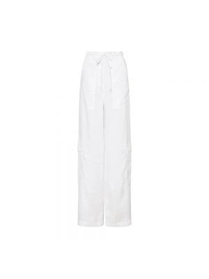 Spodnie relaxed fit Faithfull The Brand białe