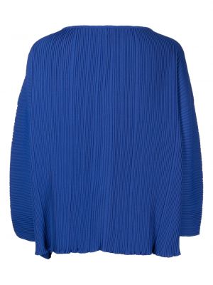 Haut en tricot plissé Maison Ullens bleu