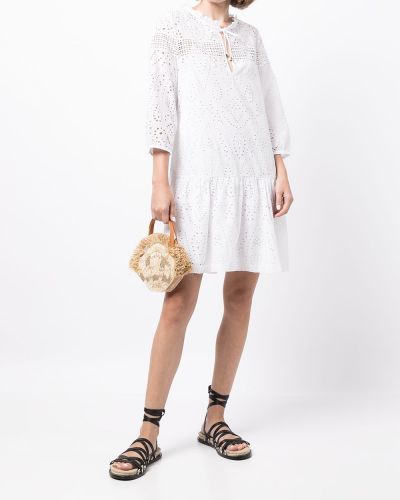 Mini vestido con bordado Heidi Klein blanco