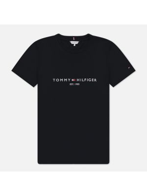 Женская футболка Tommy Hilfiger Heritage Hilfiger Crew Neck Regular, L чёрный