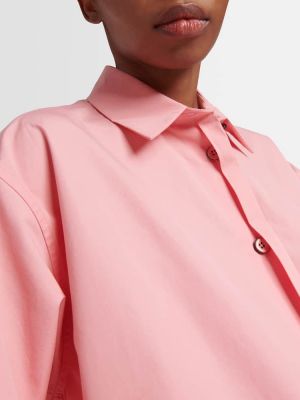 Памучна риза Jil Sander розово
