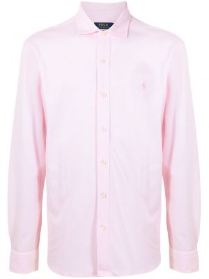 Skjorta med broderi Polo Ralph Lauren rosa