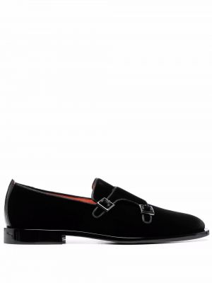 Обувки монк с катарама Santoni черно