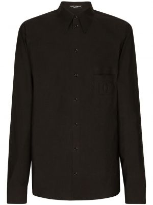 Bombažna srajca Dolce & Gabbana črna
