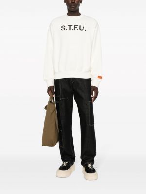 Sweatshirt mit print mit rundem ausschnitt Heron Preston weiß