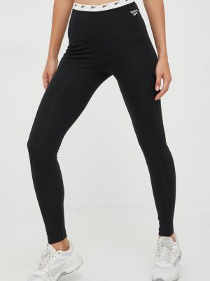 Reebok Classic pantaloni femei, culoarea negru, neted