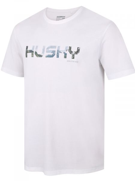Памучна тениска Husky бяло