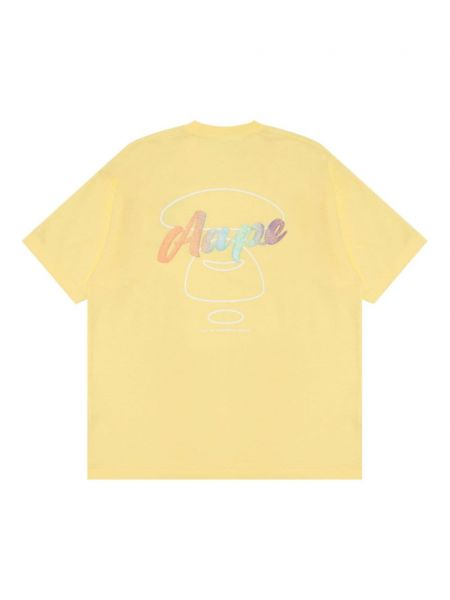 Koszulka bawełniana z nadrukiem Aape By A Bathing Ape żółta