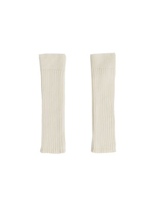Плетени плетени памучни ръкавици Bershka бяло
