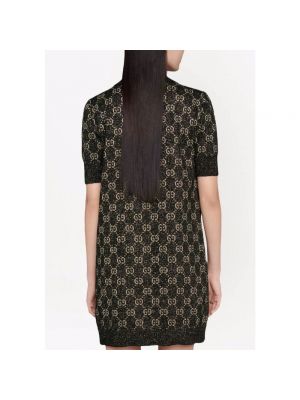 Dzianinowa sukienka mini Gucci czarna