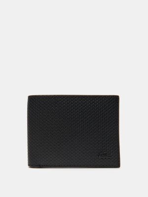 Кожаный кошелек Lacoste черный