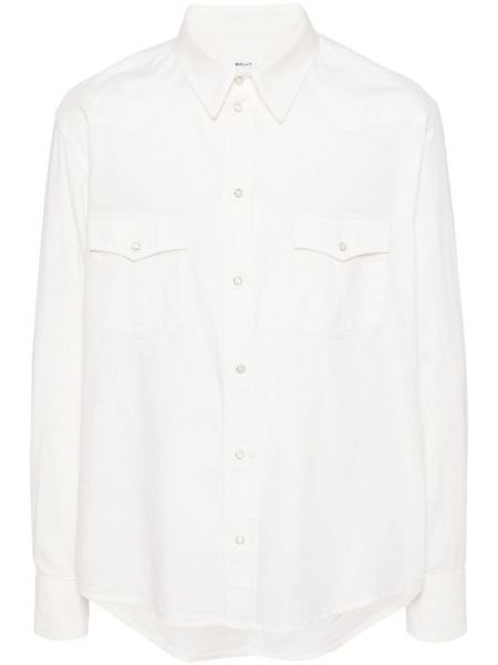 Βαμβακερό πουκάμισο Bally λευκό