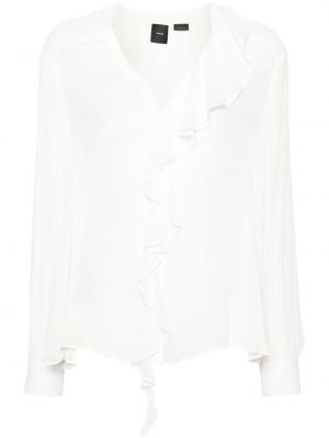 Блуза с волани Pinko бяло