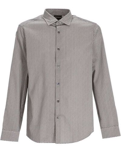 Camisa con botones Emporio Armani gris