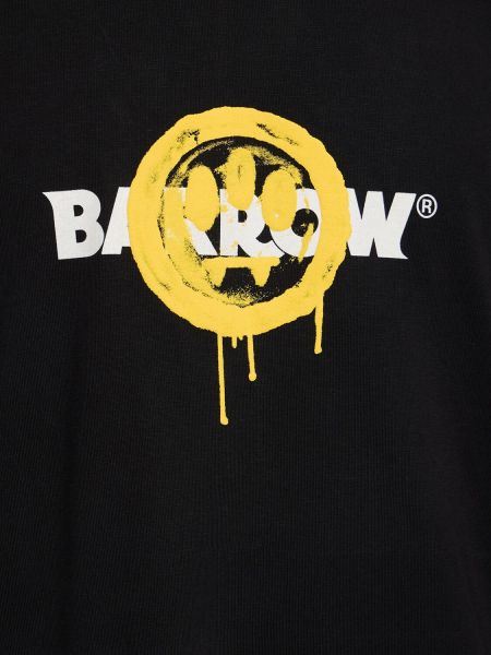 Bombažna majica s potiskom Barrow črna