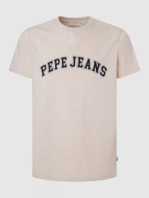 Koszulka Pepe Jeans beżowa