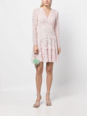 Sukienka długa Needle & Thread różowa