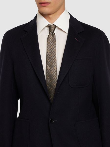 Cravatta di seta Gucci marrone