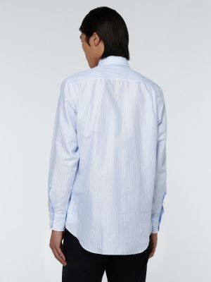 Pruhovaná bavlnená košeľa Loro Piana modrá