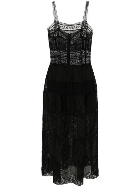 Robe à fines bretelles en dentelle Zimmermann noir