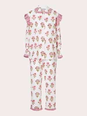 Pijama de algodón con estampado Iturri Enea rosa