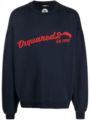 Sweatshirt aus baumwoll mit print Dsquared2 blau