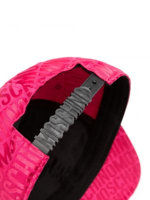 Žakárová kšiltovka Moschino růžová