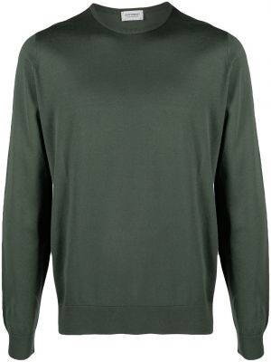 Bombažni pulover John Smedley zelena