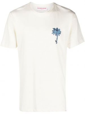 Bavlnené ľanové tričko s výšivkou Orlebar Brown