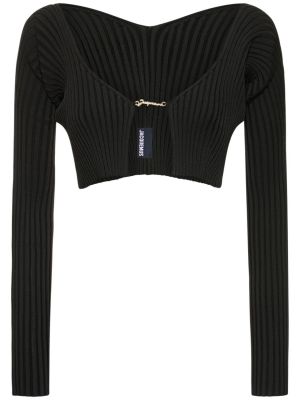Cardigan en tricot Jacquemus noir