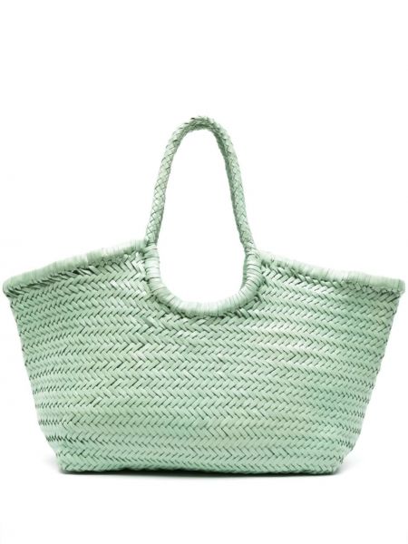 Kožená nákupná taška Dragon Diffusion zelená