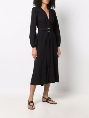 Sukienka długa z dekoltem w serek Maria Lucia Hohan czarna