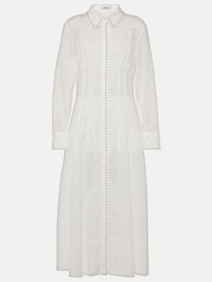 Vestido largo con bordado de algodón Dorothee Schumacher blanco