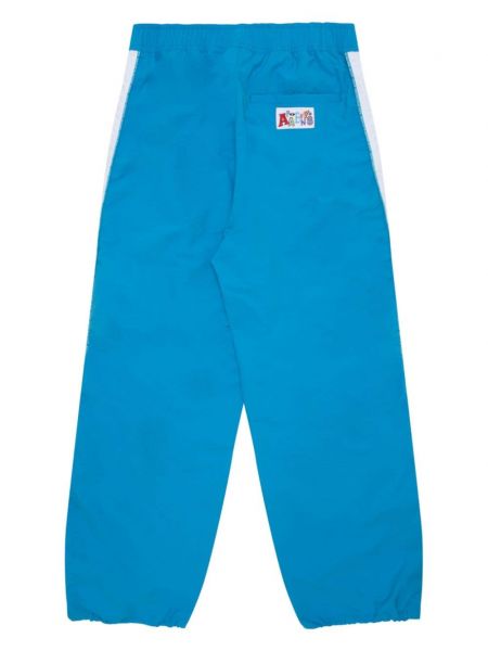 Rovné kalhoty s výšivkou relaxed fit Aape By *a Bathing Ape® modré