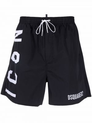 Trykt shorts Dsquared2 svart