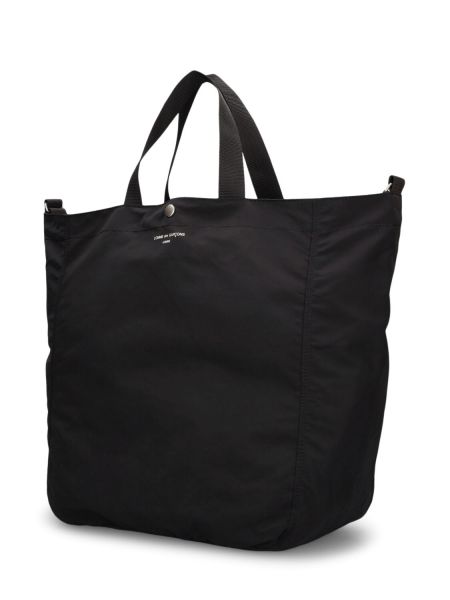 Bombažna nakupovalna torba iz najlona Comme Des Garcons Homme črna