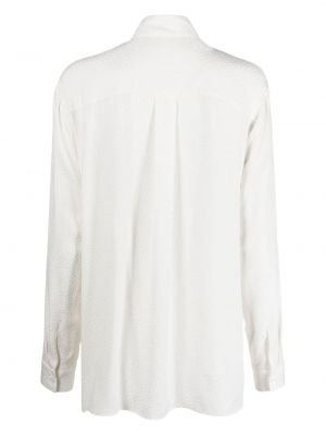 Jedwabna bluzka żakardowa Câllas Milano biała