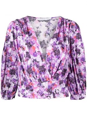 Bluza s potiskom z abstraktnimi vzorci Iro vijolična