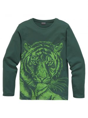 Рубашка Kidsworld, неоново-зеленый/темно-зеленый