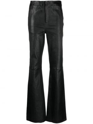 Slim fit kožené priliehavé nohavice Gestuz čierna