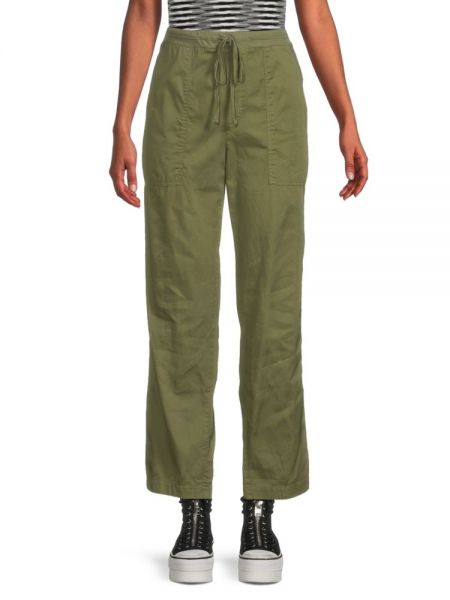 Бархатные брюки Velvet зеленые