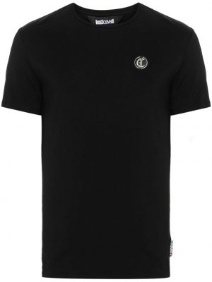 T-shirt avec applique Just Cavalli noir