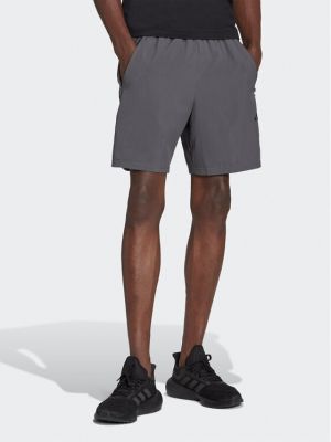 Shorts tressées de sport Adidas gris