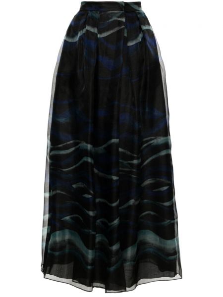 Midi sukňa s potlačou s abstraktným vzorom Giorgio Armani