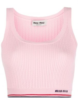 Crop top Miu Miu rosa