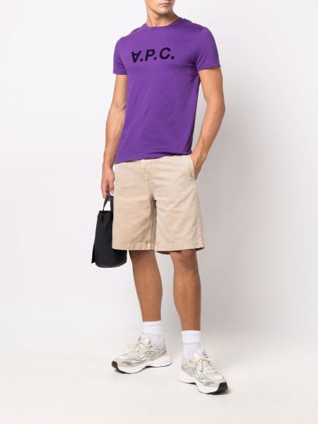 Camiseta con estampado A.p.c. violeta