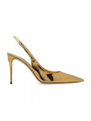 Chaussures de ville en cuir Dolce & Gabbana doré