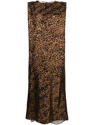 Leopardí šaty bez rukávů s potiskem Vetements