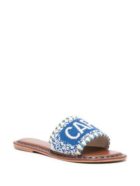 Sandales avec perles en cuir à imprimé De Siena Shoes